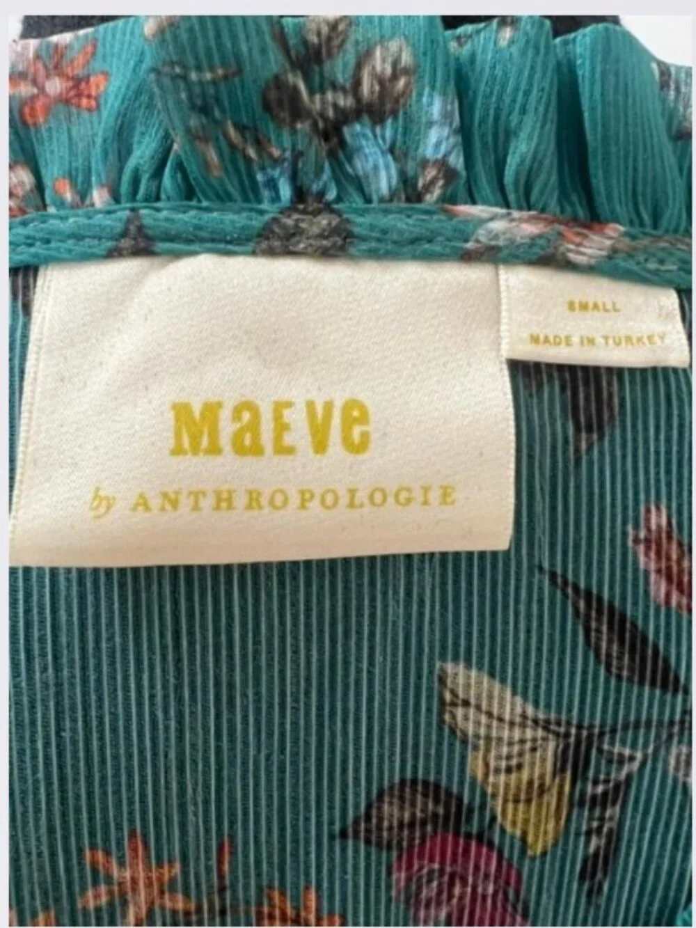 Maeve Emmy Tunic Dress in Blue Green from Anthropologie – Size Small - NWOT